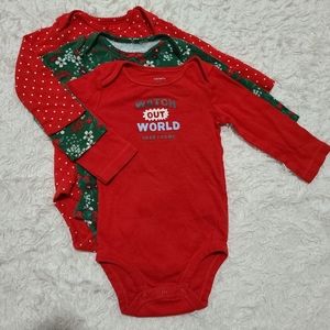 3-Pack Baby Girl Long Sleeve Onesies